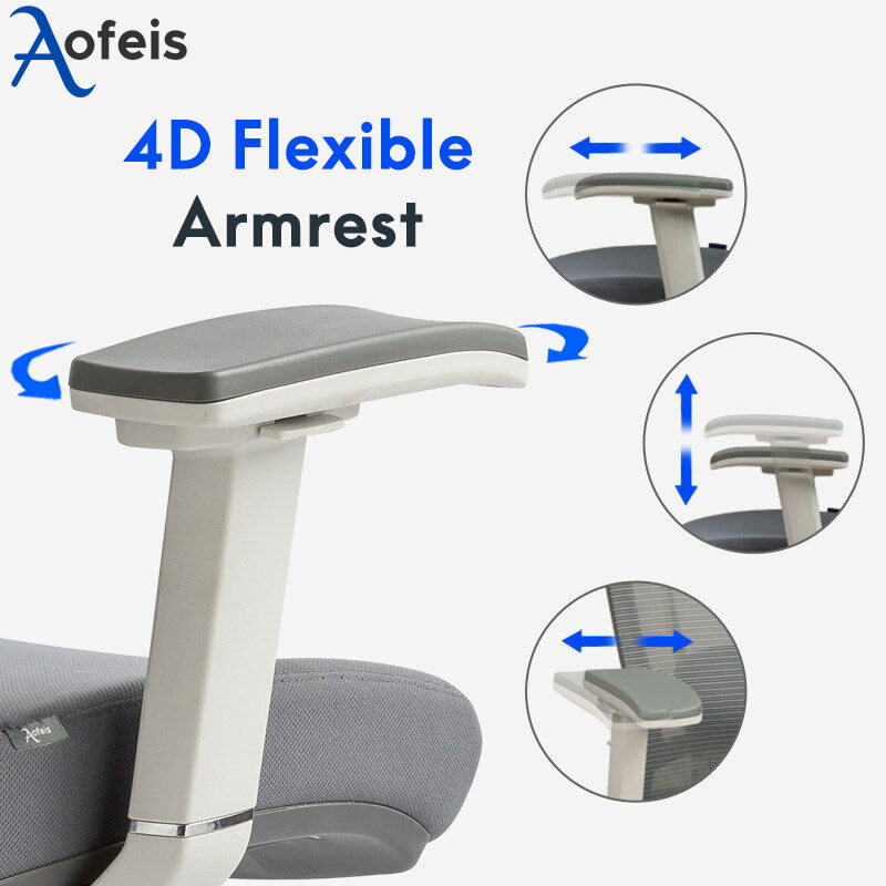 Aofeis ErgoChair ALPHA Ergonomic Office Computer Chair With Leg Rest. 