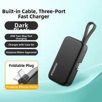 Momax | Certified Carry-on Fast Charging Built-in Cable Mini Portable Charger 5000mAh
