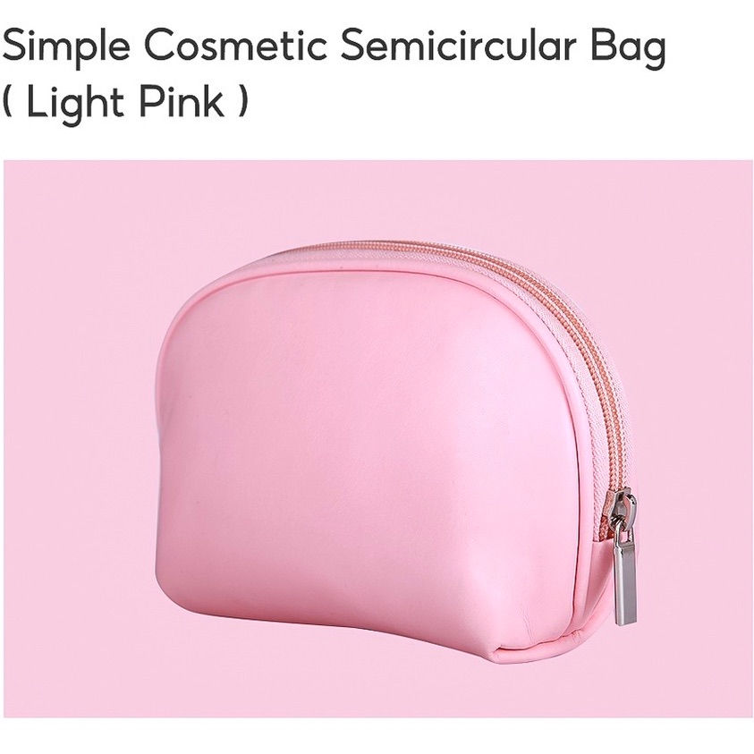 MINISO Makeup Bag for Travel, Fruity Fairy Series Cosmetic Bag Semicircular  Cosmetic Organizer Bag, Toiletry Bag (Light Blue)