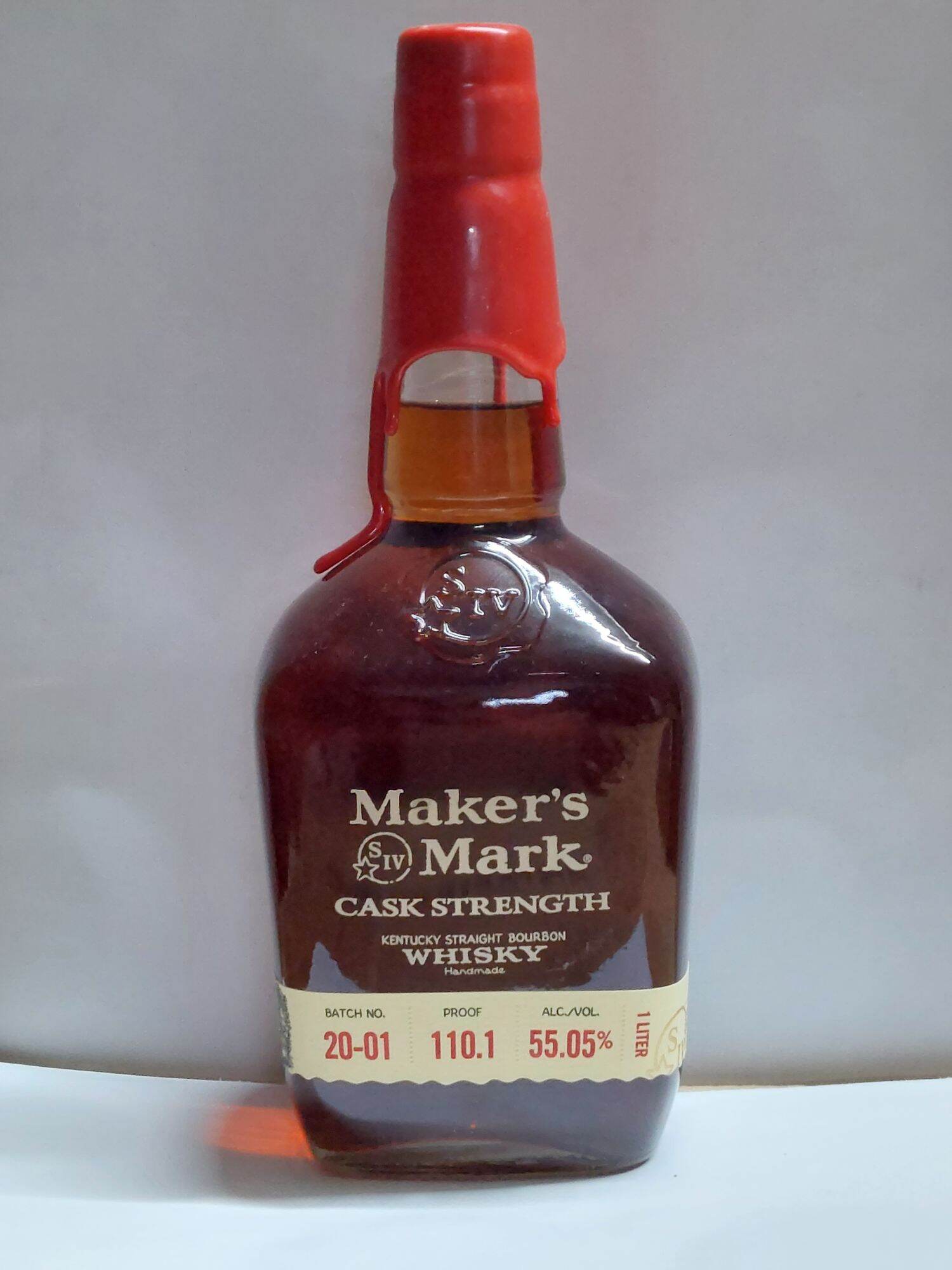 MAKER'S MARK CASK STRENGTH 55.05 ALC 110.1 Proof Batch 2001 1L