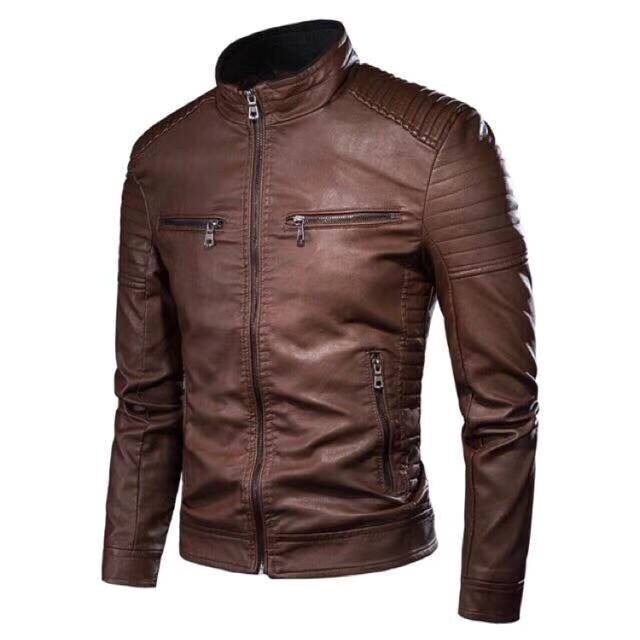 ジャケット・アウター OHOTORO Balmacaan Leather Jacket brown OHOTORO Balmacaan Leather Jacket brown