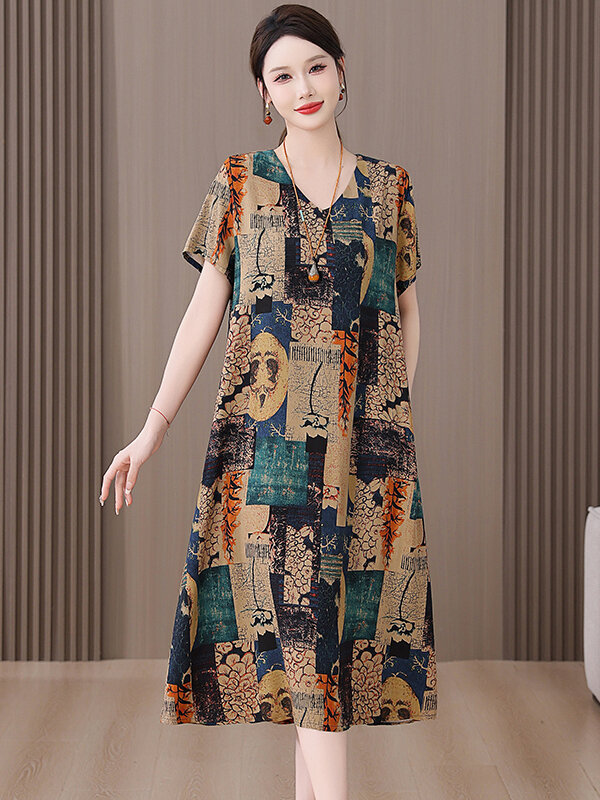 Pure Linen Dresses - Japanese Style Mori A-Line Midi Loose Cotton Linen  Vest Dress | Lazada Philippines