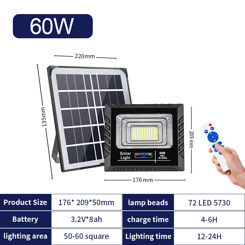 GEEK Solar Floodlight 400W Solar Garden light Solar Outdoor light with ...