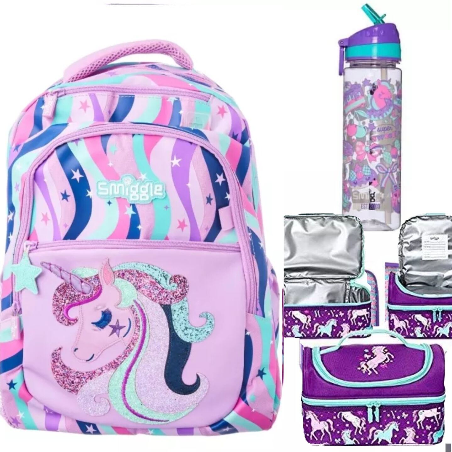 Smiggle unicorn 2024 trolley bag