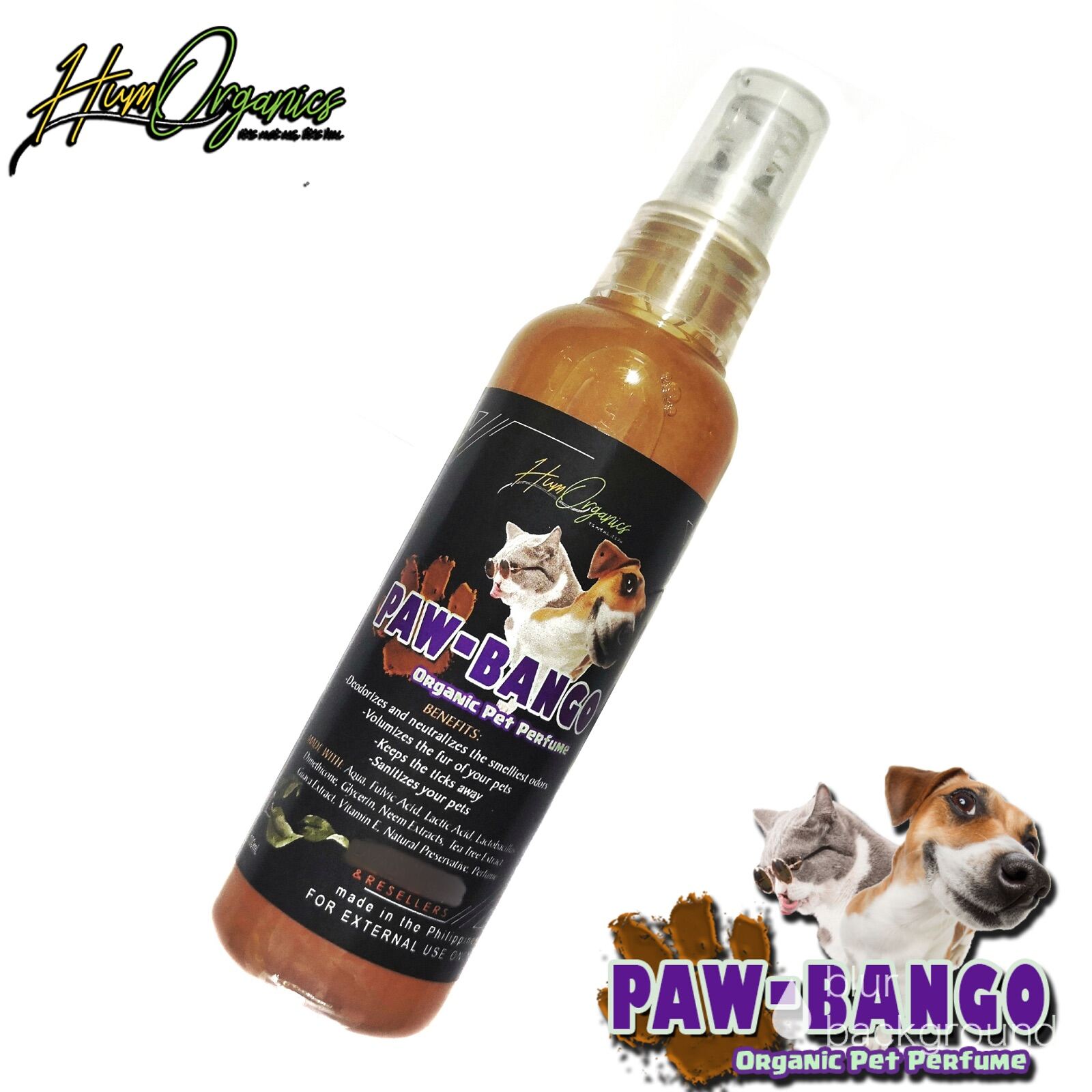 Organic Pet Perfume Spray - Paw-Bango by Humorganics