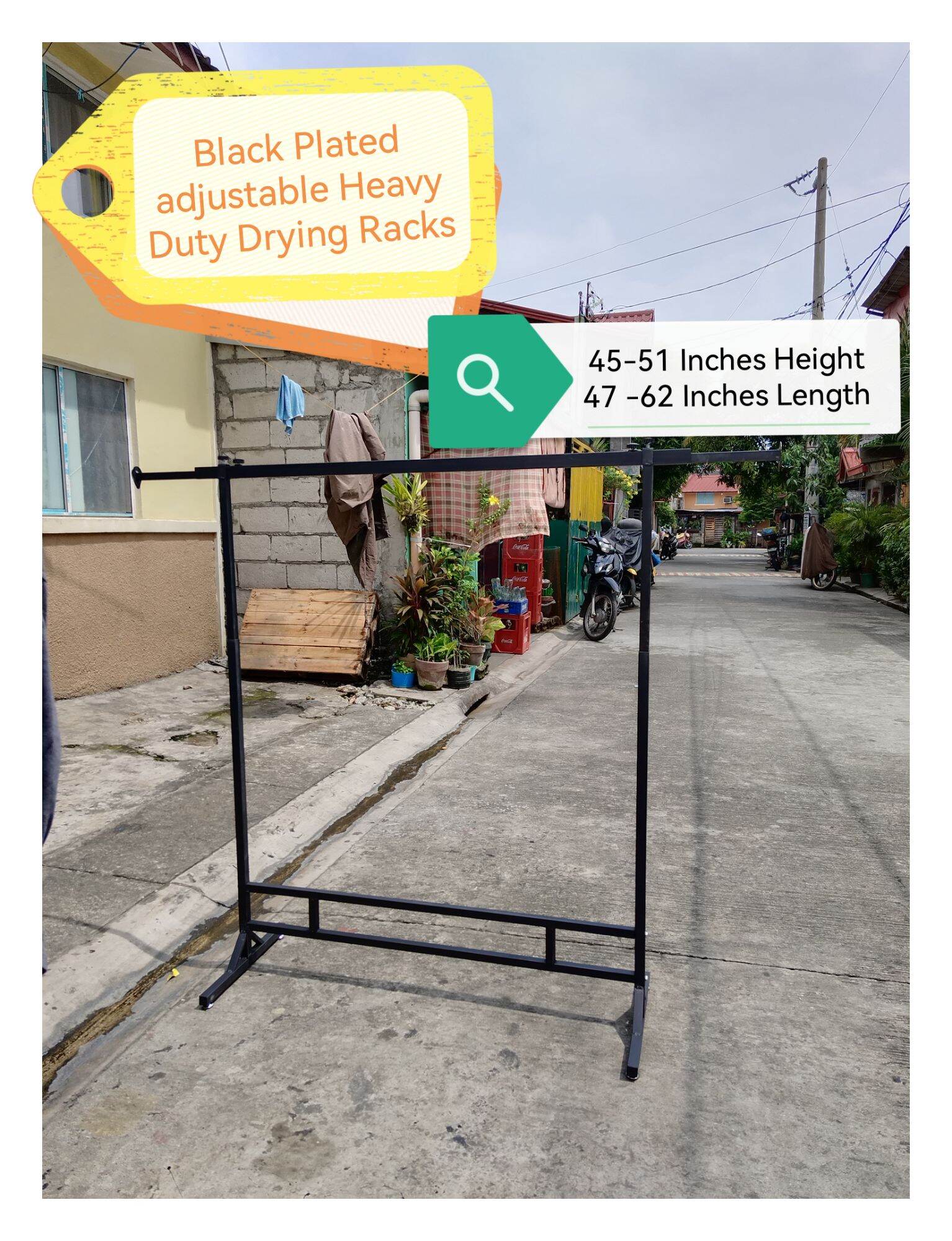 4.5ft Heavy Duty Black Plated Drying Racks/Sampayan Lazada PH