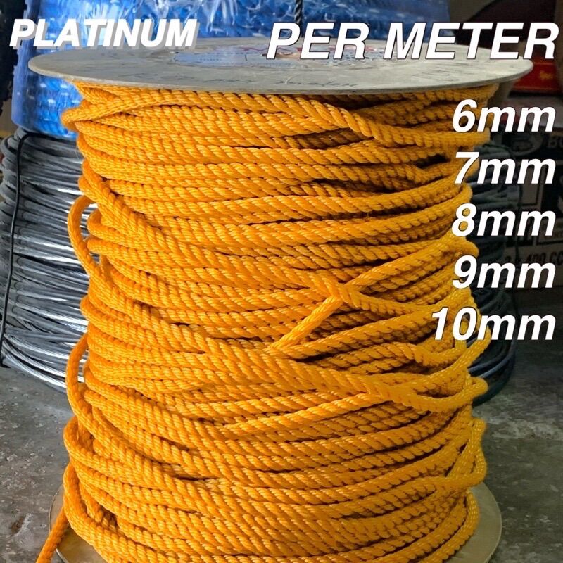 Per Mtr | ENT Nylon PE Rope | Tali Lubid Evelon Polyethylene Cord 7mm ...