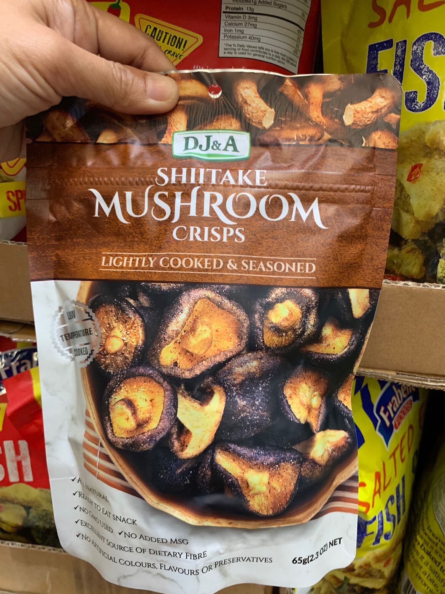 DJ&A SHIITAKE MUSHROOM CRISPS CHIPS 65G Lazada PH