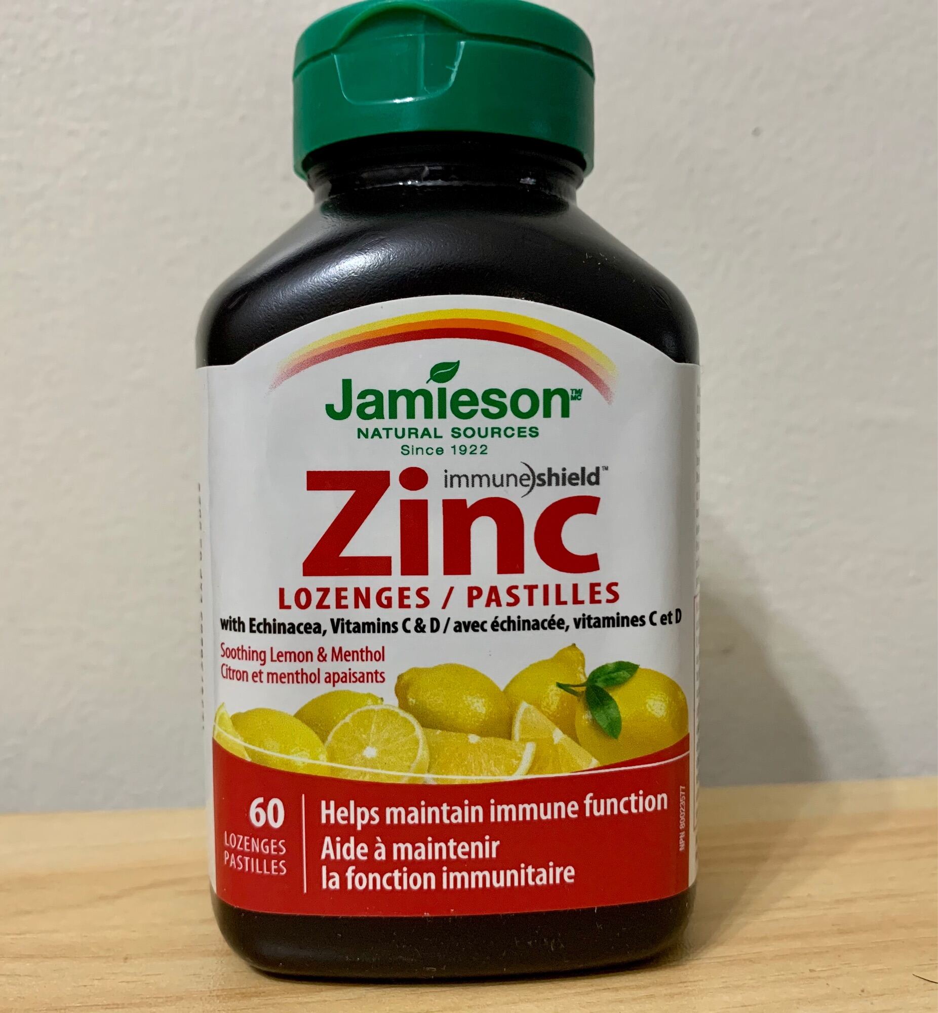 Zinc Lozenges/ Pastilles with Echinacea Vitamin C 100 mg & D3 100 IU