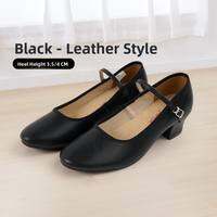 aiwuge | Ballet Folk Dance Exam Representative Black Heel Teacher Dance Shoes Children Practice Dance Shoes Character Dance Shoes