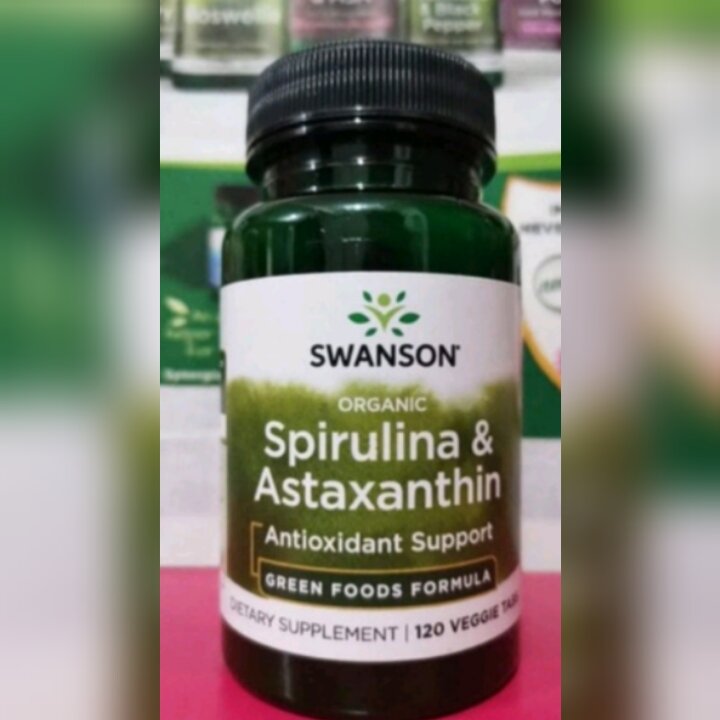 Organic Spirulina & Astaxanthin 120 veggie tablets EXPIRY May 2024