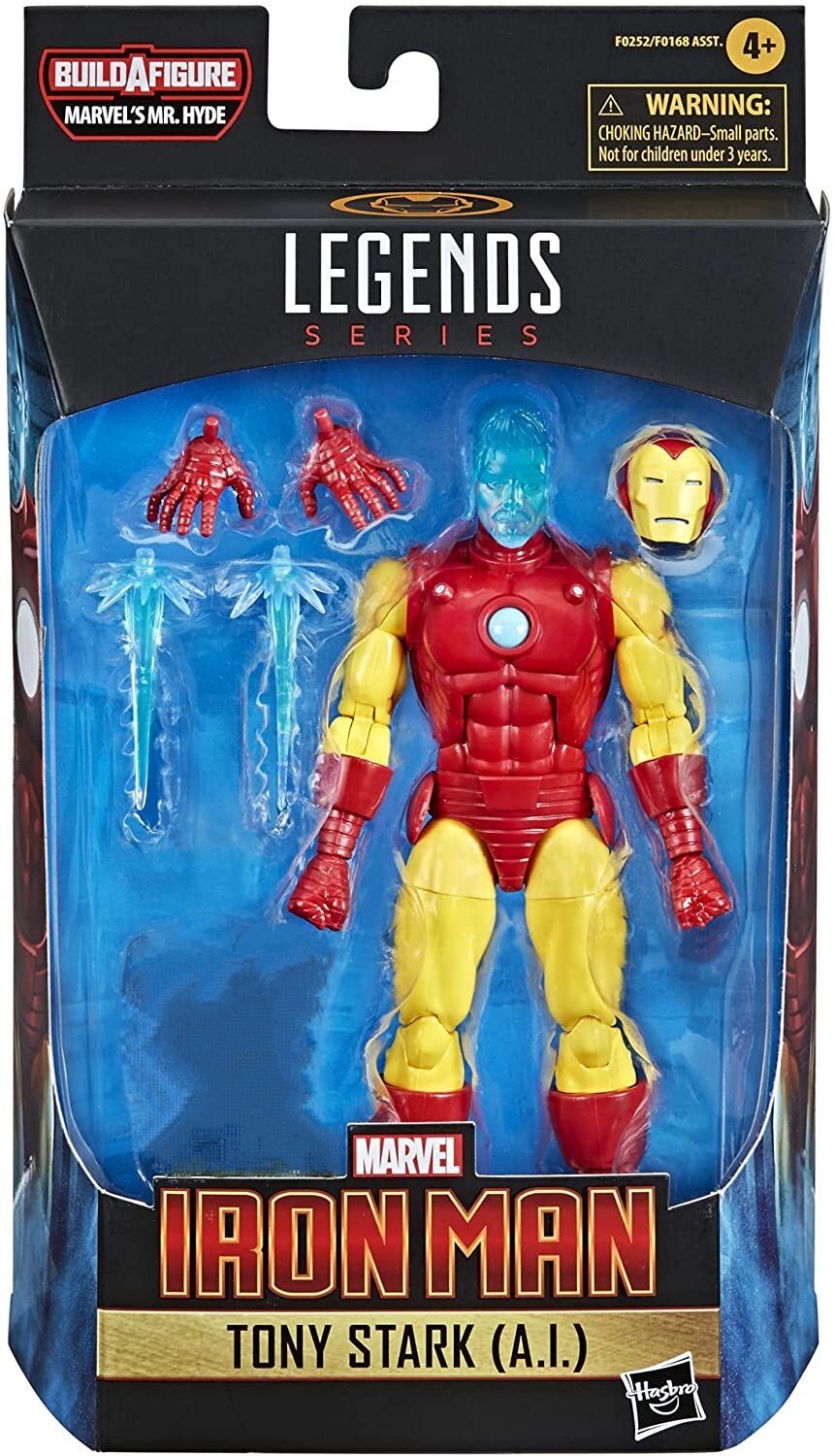 Hasbro Marvell Legends Avengerss Retro Iron Mann Tony Stark A.I. 6 inch ...