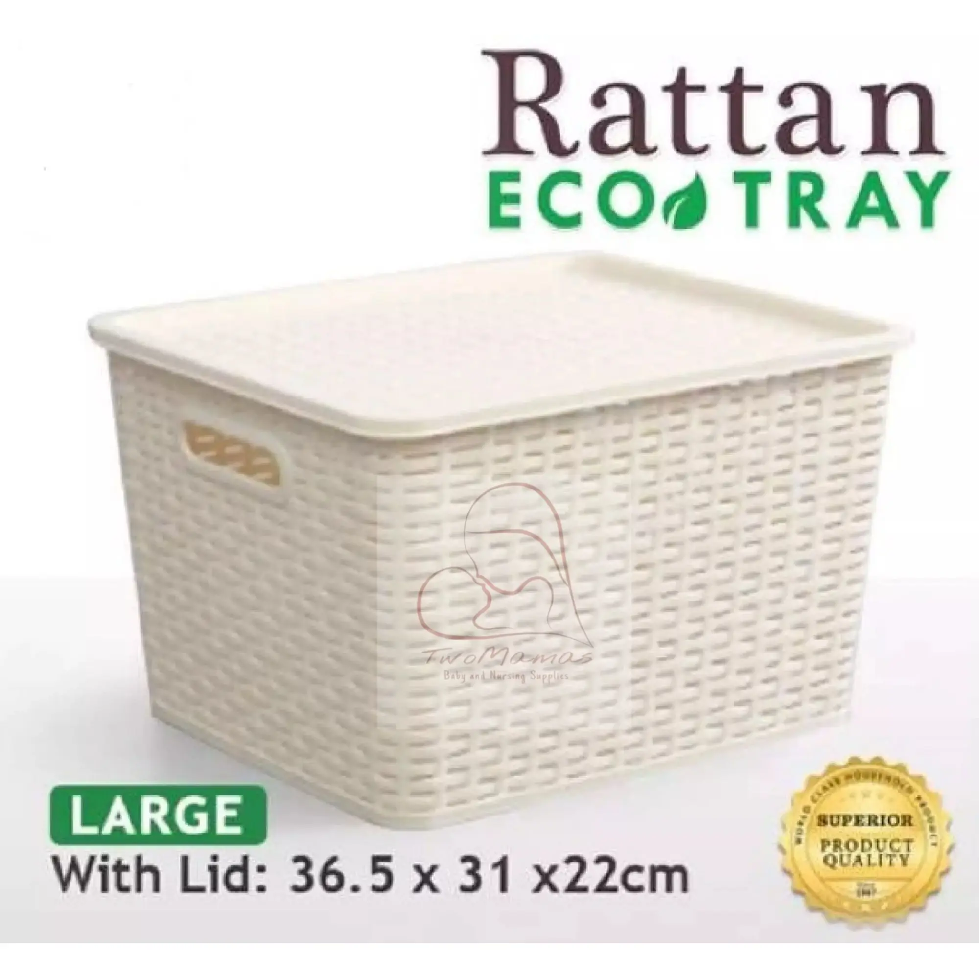 Zooey Rattan Eco Tray Large with Lid