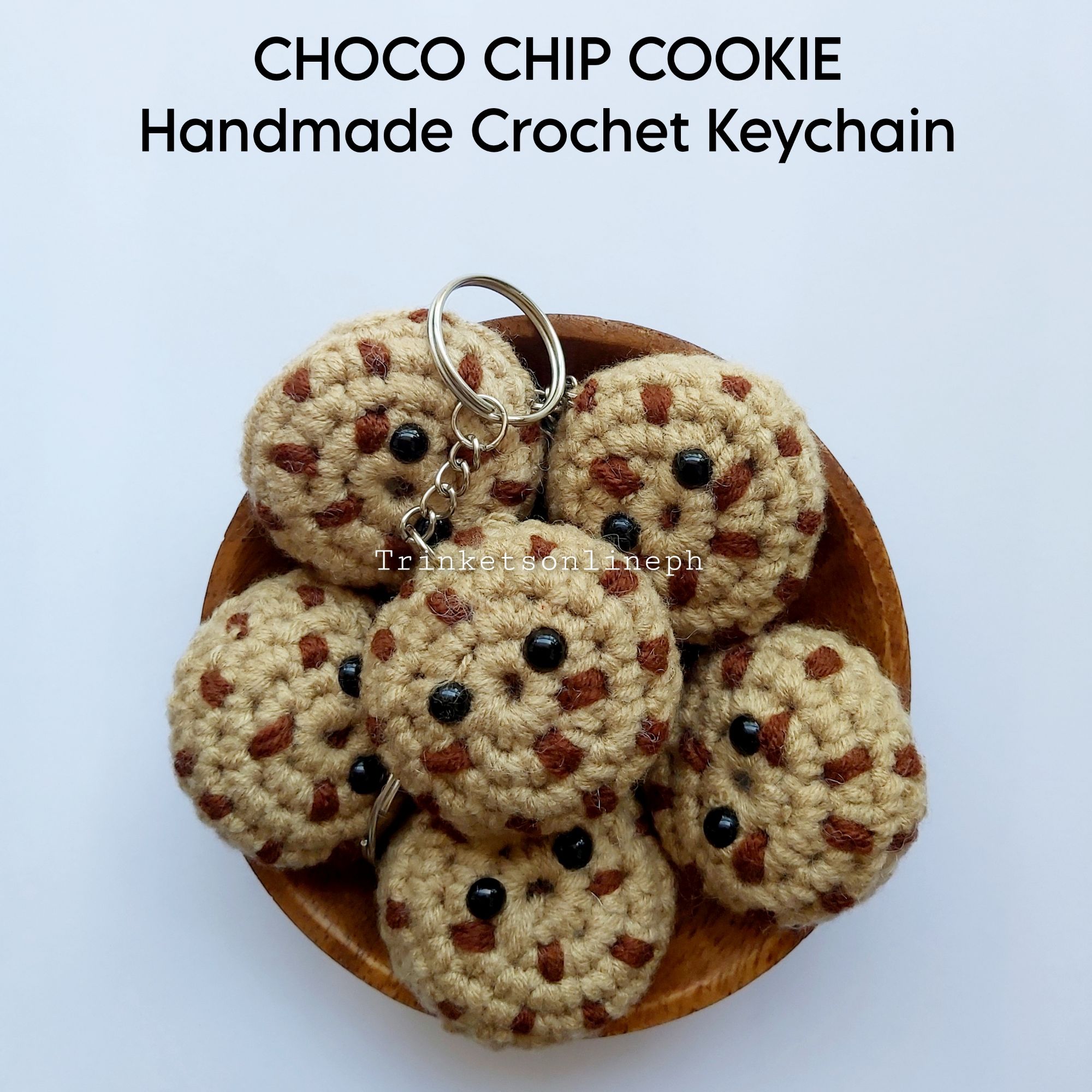 Handmade Crochet Keychain - Cookie