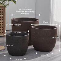 jeagutt | Breathable Clay Large Flower Pot