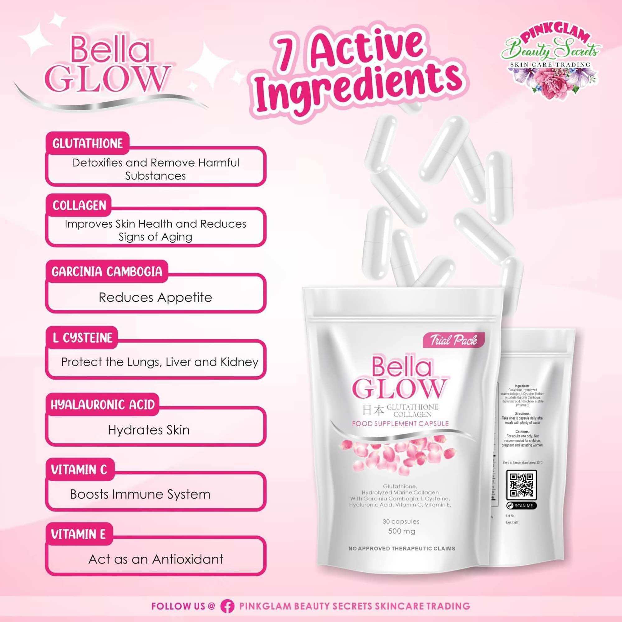 BUY 1 TAKE 1 Bella Glow glutathione and collagen supplement