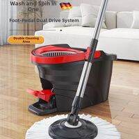 KUWUBIANJING | Rotatable One-Go Foot Pedal Mop Set