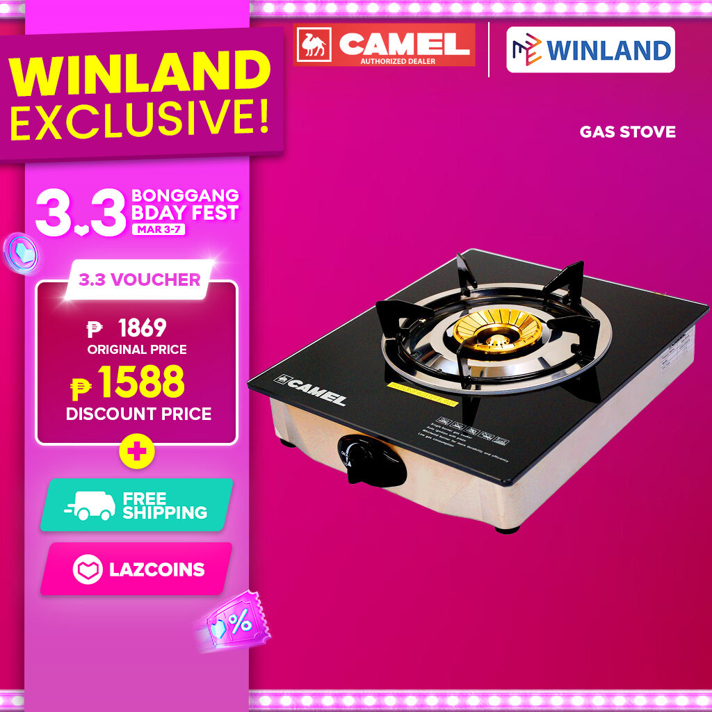 Camel By Winland Stainless Steel Body Deluxe Single Burner Glass Top ...