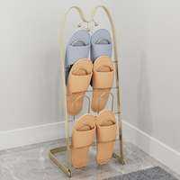 Iron Art Door Back Floor Standing Multi-Layer Shoe Drying Rack Simple Home Balcony Hanging Rack Bathroom Shoe Shelf