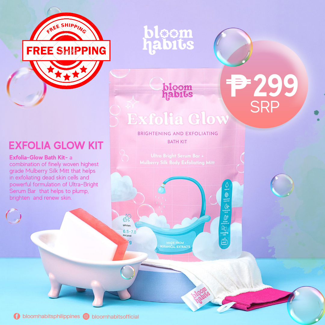 Bloom Habits EXFOLIA GLOW BATH KIT 🌺 + FREEBIES Lazada PH
