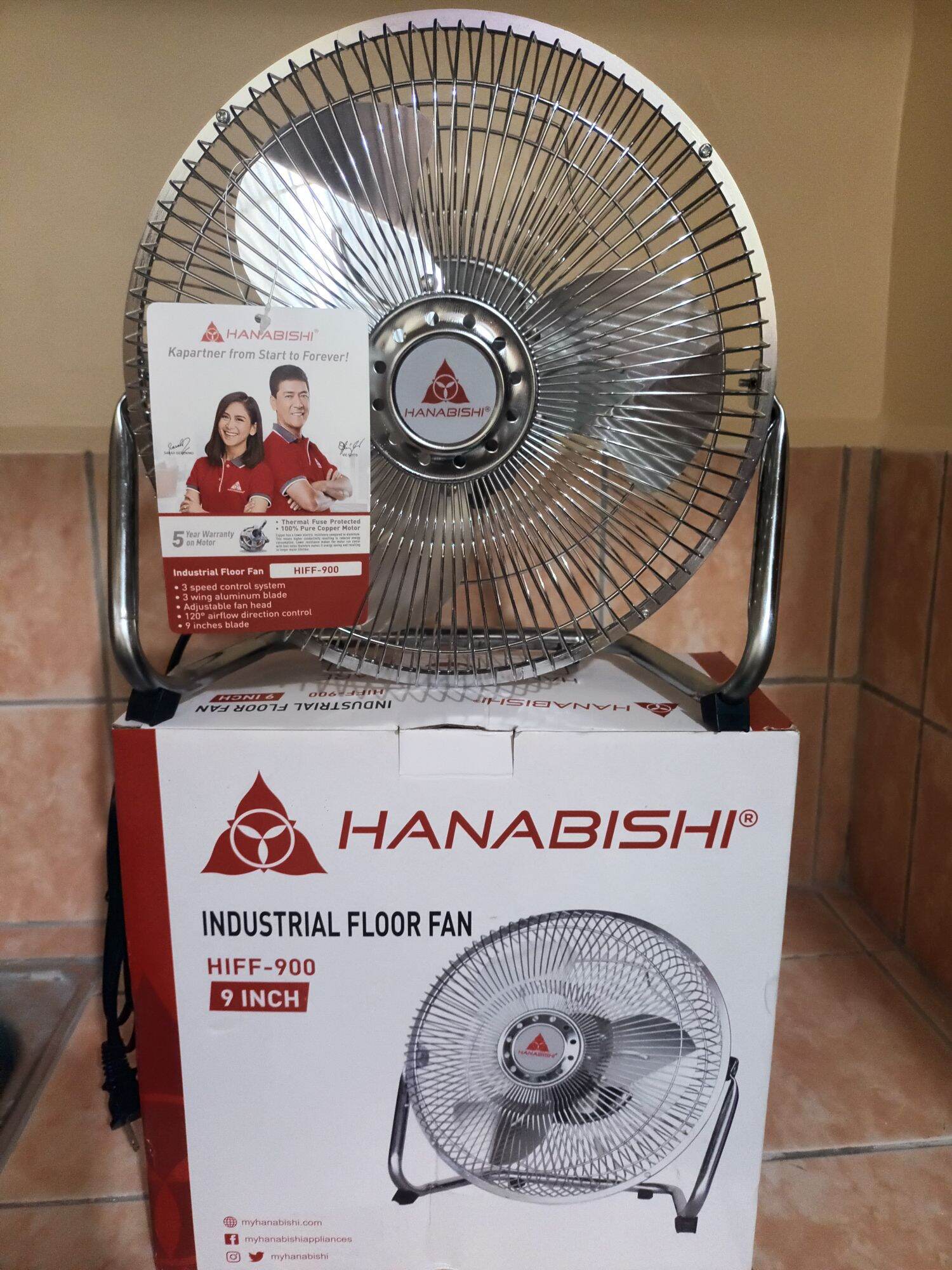 HANABISHI INDUSTRIAL FLOOR FAN HIFF900 9 INCH Lazada PH