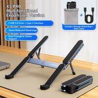 XIYIN | Aluminum Portable Foldable Laptop Stand with USB 3.0 Hub