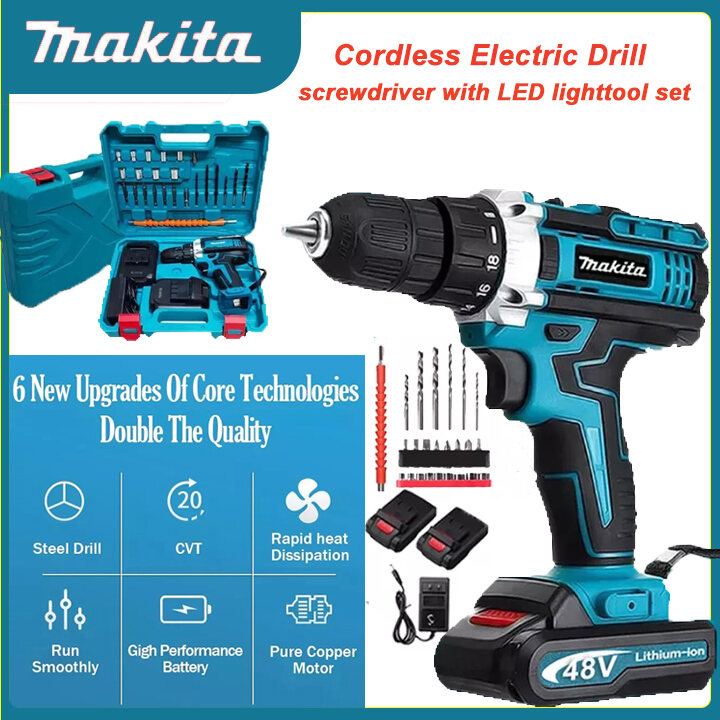 Makita Professional 48V 68V Cordless Electric Drill Heavy Duty Impact