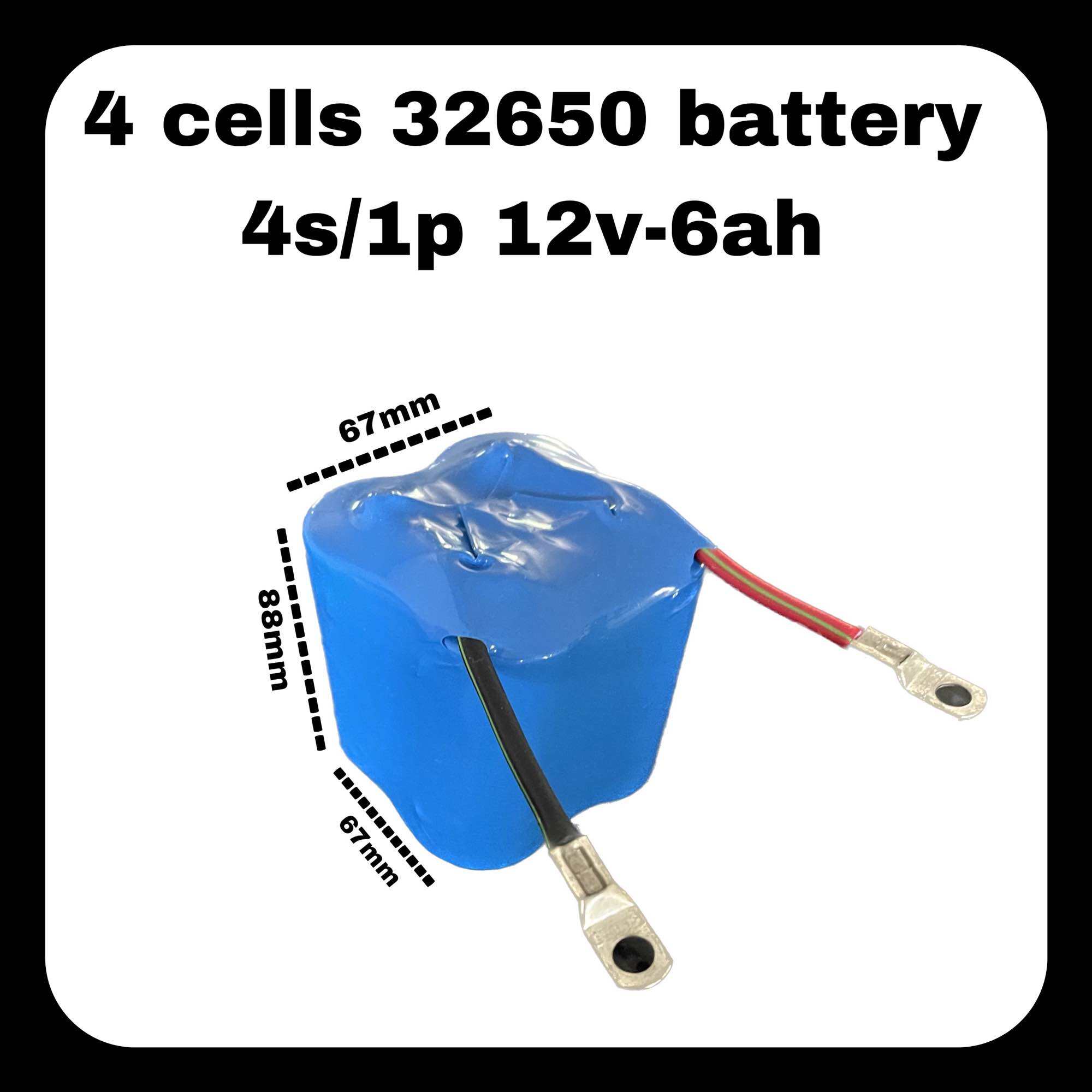 12v lifepo battery for motorcycle 32650 cell 6ah