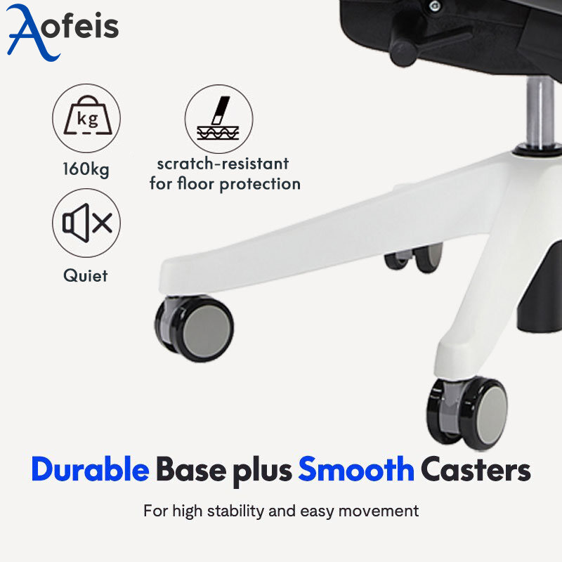 Aofeis ErgoChair ALPHA Ergonomic Office Computer Chair With Leg Rest. 