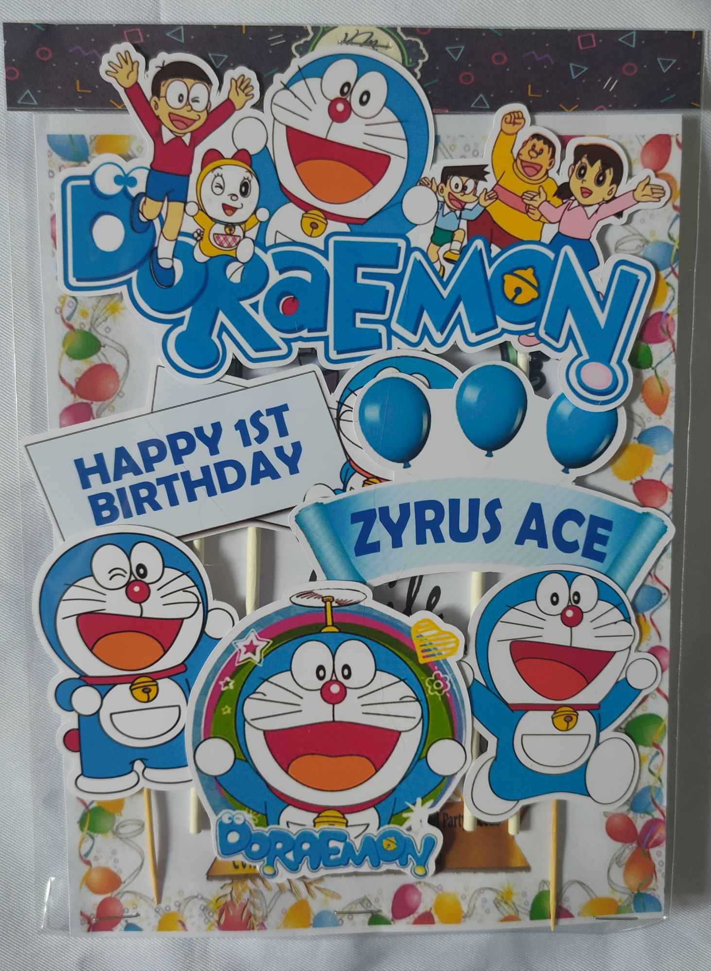 Simply Good Party Studio Simply Good Doraemon Theme Birthday Cake Topper  (1Pc) : Amazon.in: Toys & Games