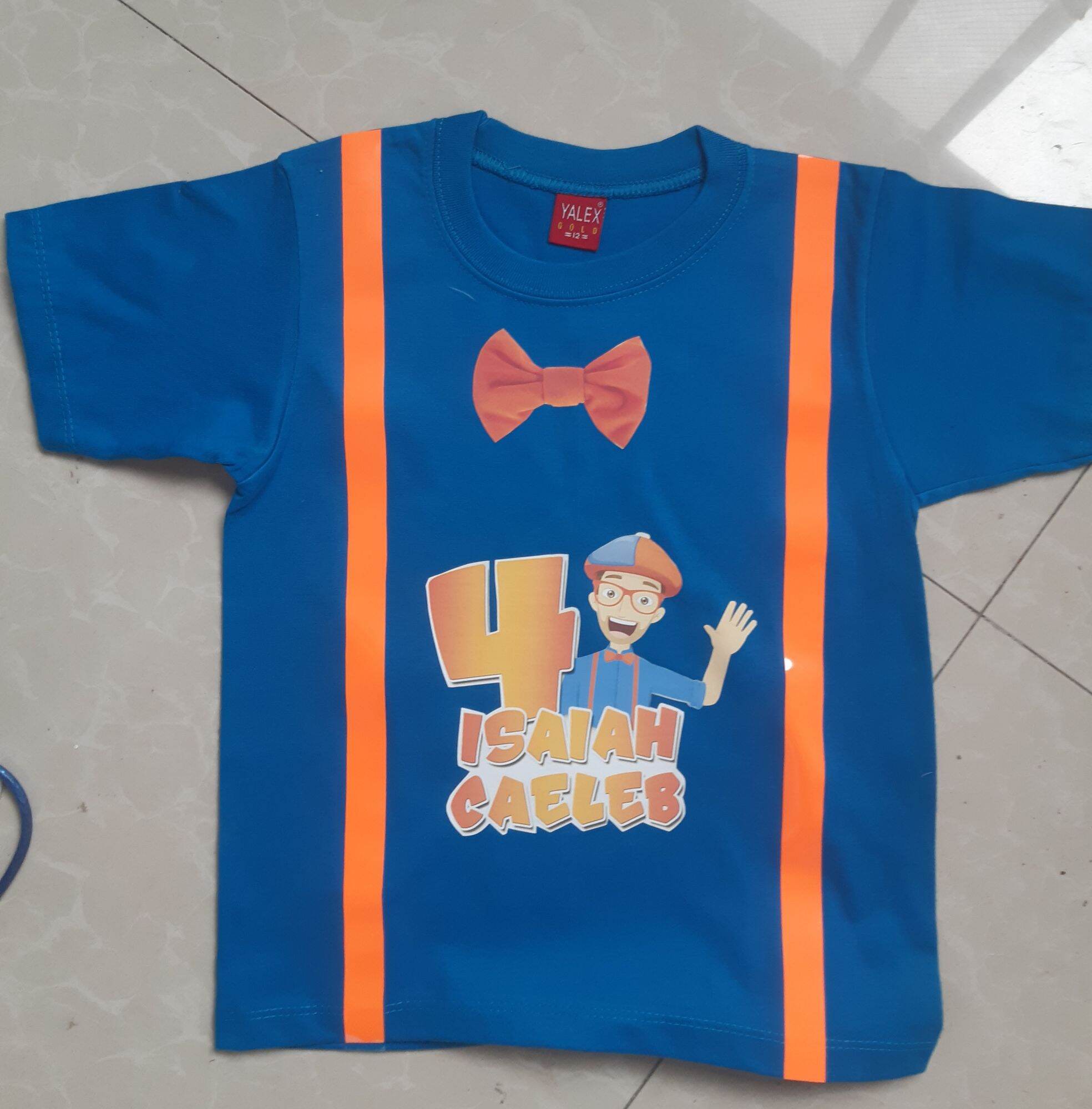 Blippi Tshirt Costume with Customized Name and Age