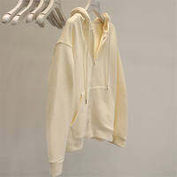 YOULIZHIHUA | Long Sleeved Loose Hooded Cardigan Sweater Plain Top