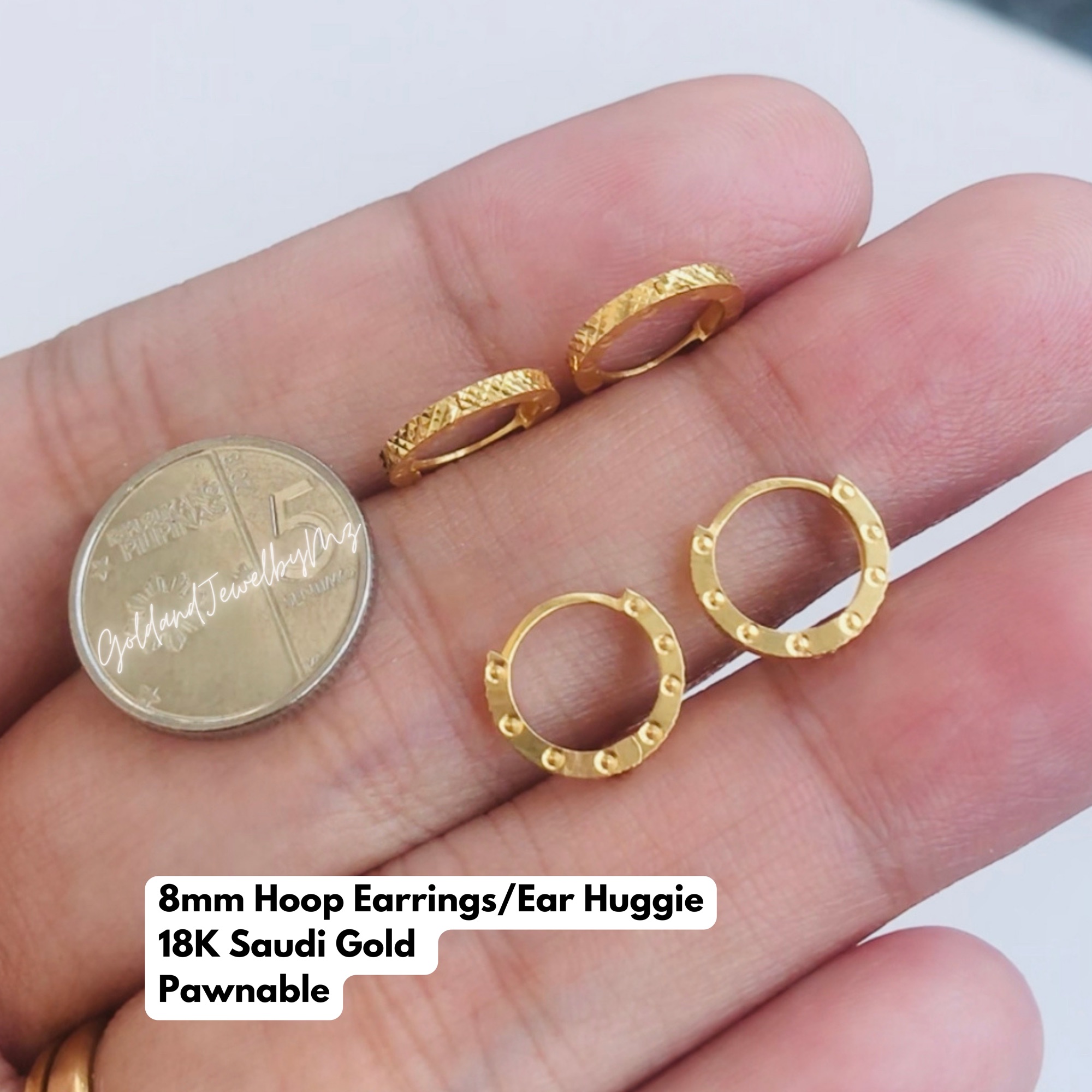 9ct Gold 4x15mm Half Round Hoop Earrings | Goldmark (AU)