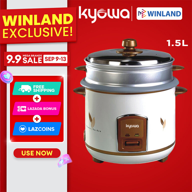 Kyowa Rice Cooker 1.5L with Steamer & Keep Warm System