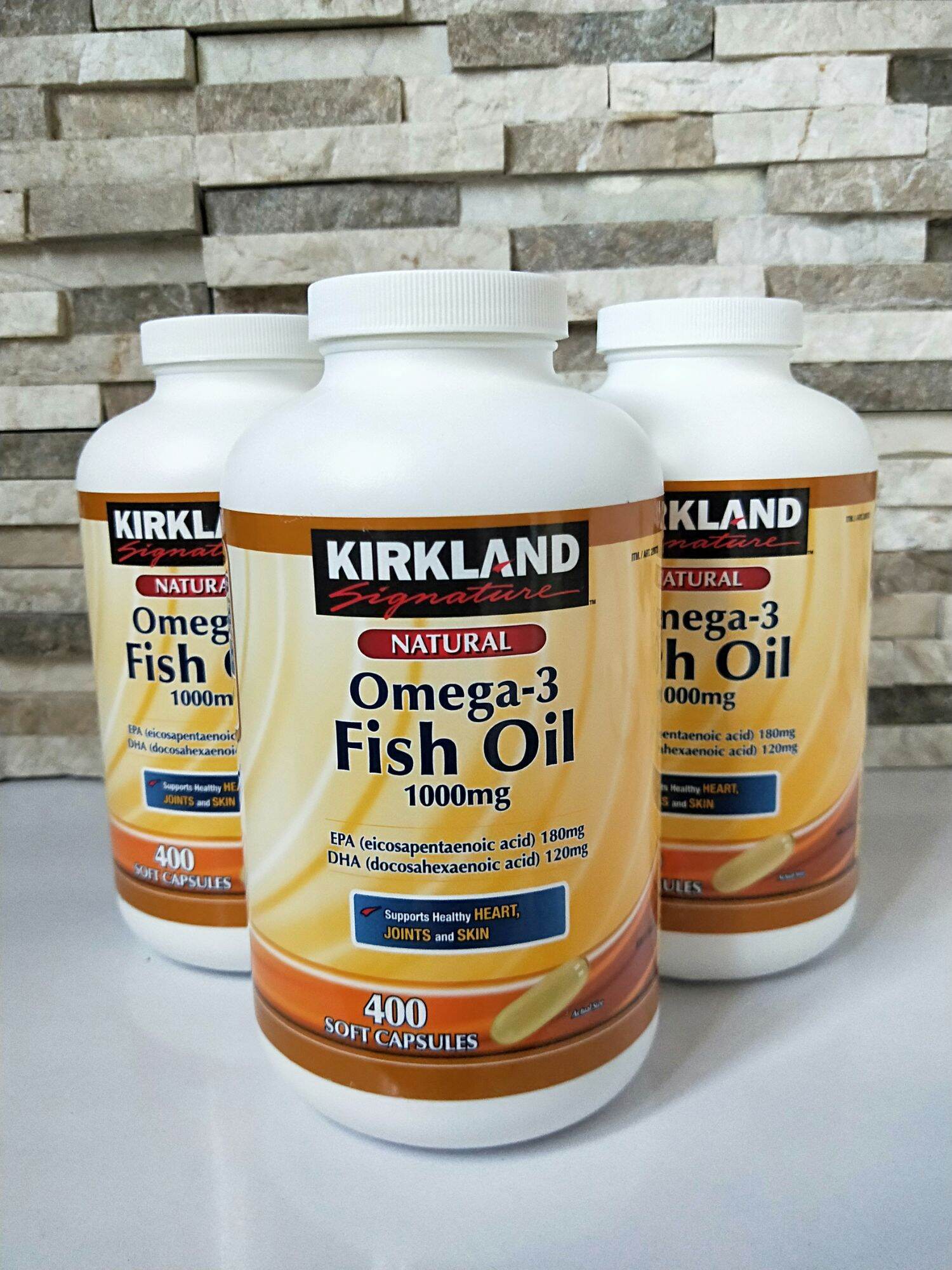 Kirkland Signature Omega3 Fish Oil 1000mg 400 soft capsules Lazada PH