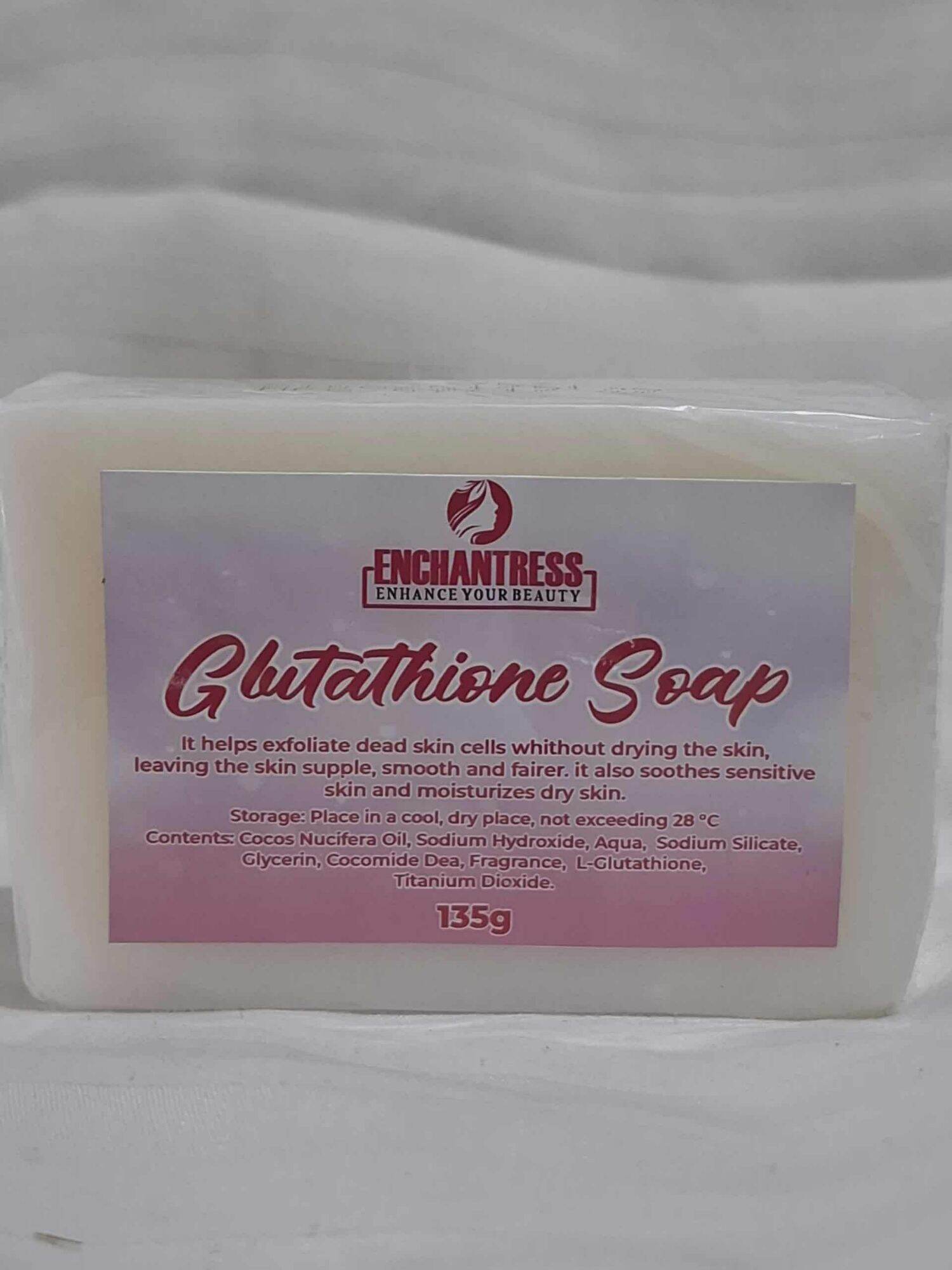 funky mommy glutathione soap ENCHANTRESS GLUTATHIONE SOAP EXFOLIATE DEAD SKIN SMOOTH AND FAIRER SKIN  SOOTES SENSITIVE SKIN MOISTURIZES DRY SKIN 135 G Gentle Formula  Moisturizing Brightening Nourishing Dry Skin - Lazada