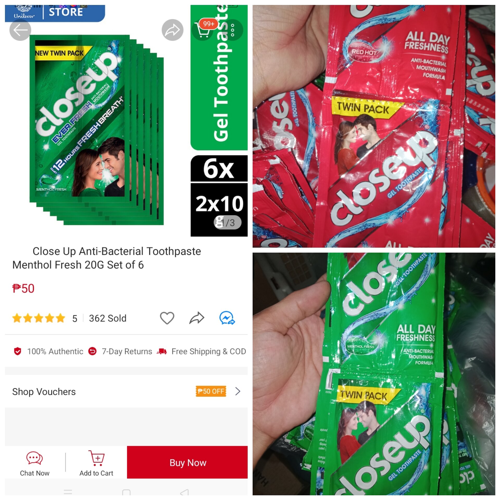 close up toothpaste sachet price