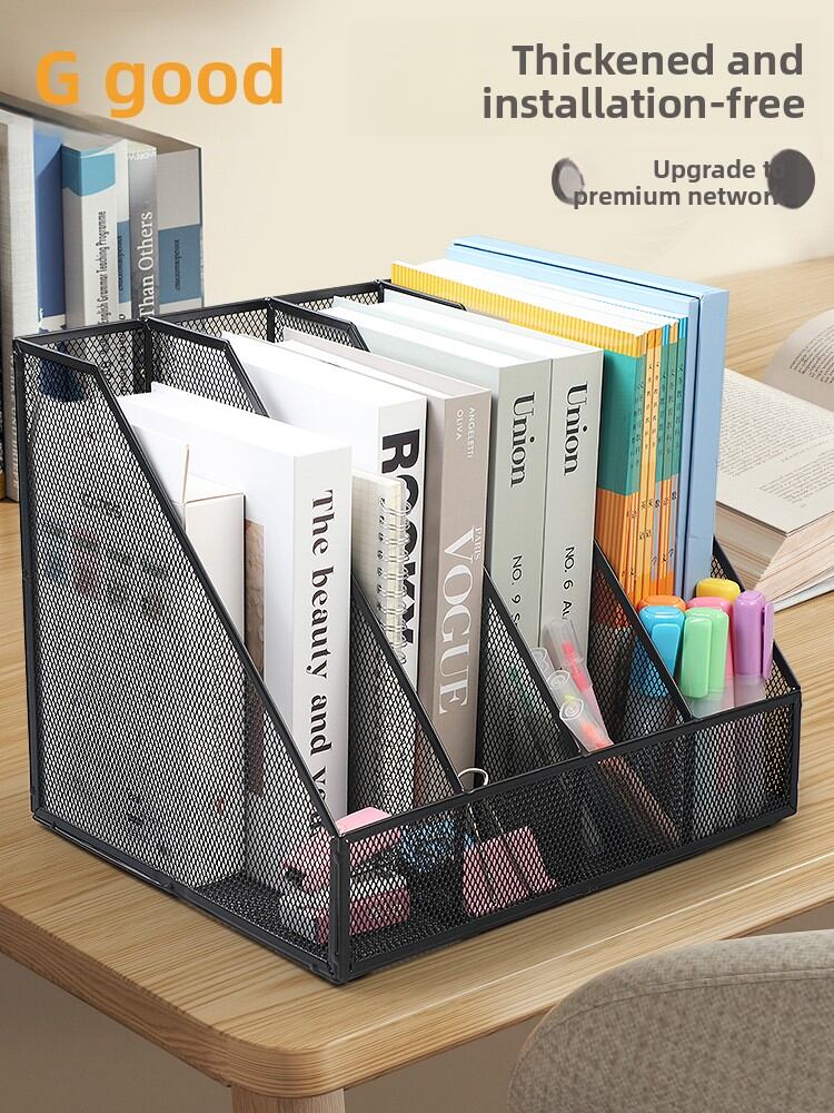 Good | 4-Compartment A4 File Organizer with Multiple Shelves Standing File Box Presyo 897 Piso*Libreng Shipping