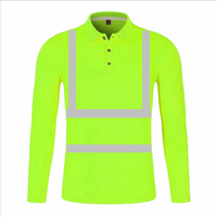 Quick Dry Fabric High Visibility Reflective Workwear Long Sleeve Collared Vest for Construction Site And Road Sanitation