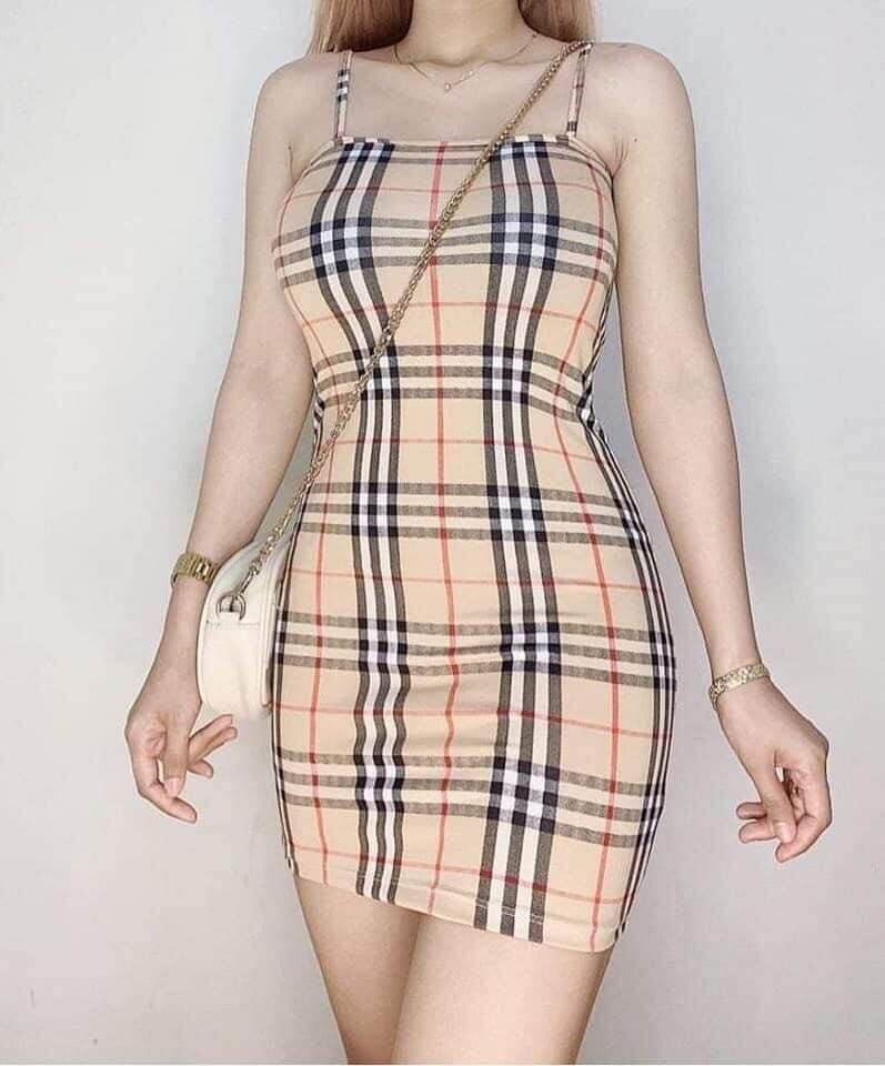 Tube Dress ( Casual BURBERRY PRINT dress Can Fit Small to medium | Lazada PH