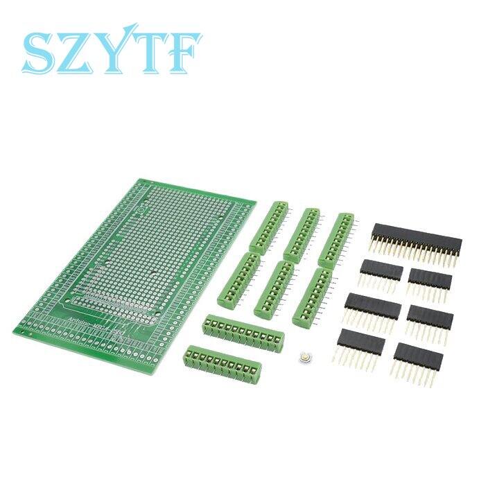 Produktbild von Screw Terminal Shield Set – Prototyping PCB Mit Schraubklemmen, Abstand 3,5mm, 84 Pins, Für Arduino Mega, DIY Elektronik, Lötfreie Montage