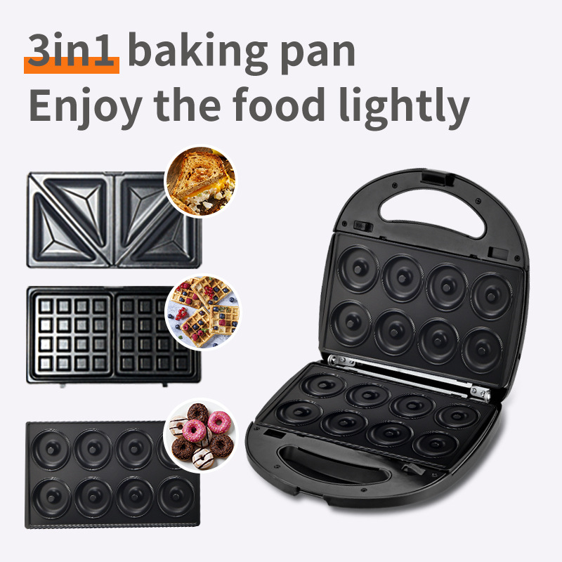 3-In-1 Multifunction Countertop Mini Cupcake Donut & Waffle Maker