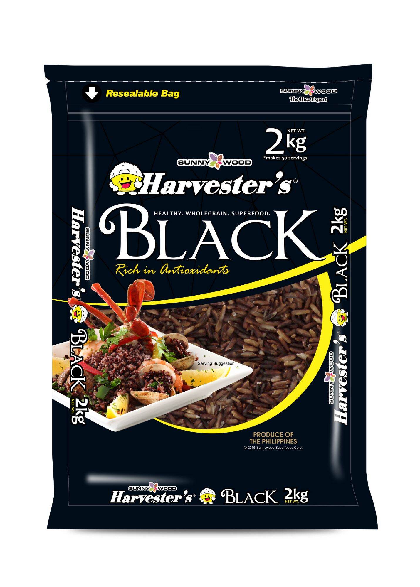 2 KILOS - HARVESTER'S BLACK RICE | Lazada PH