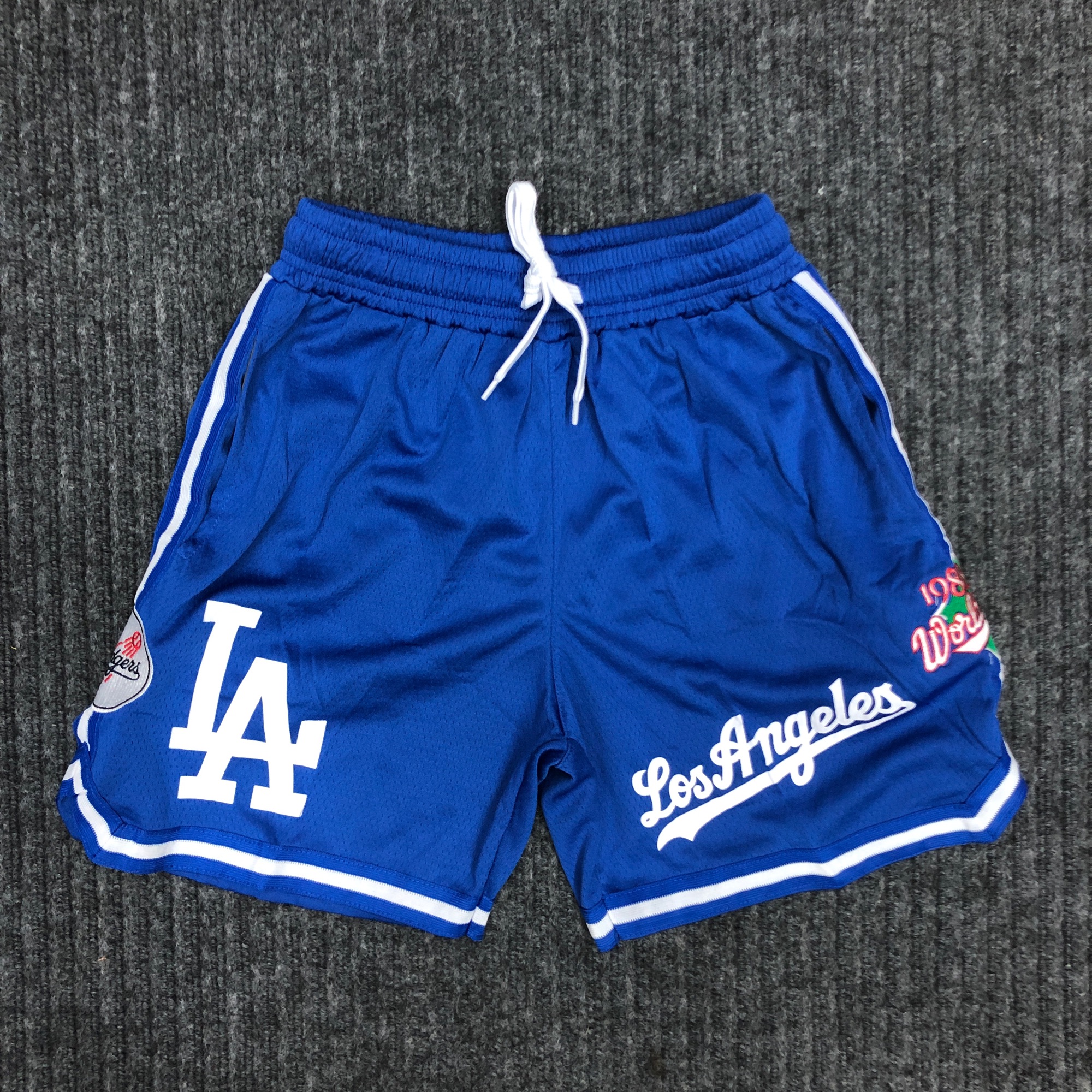 Lakers justdon shorts high quality thick fabric