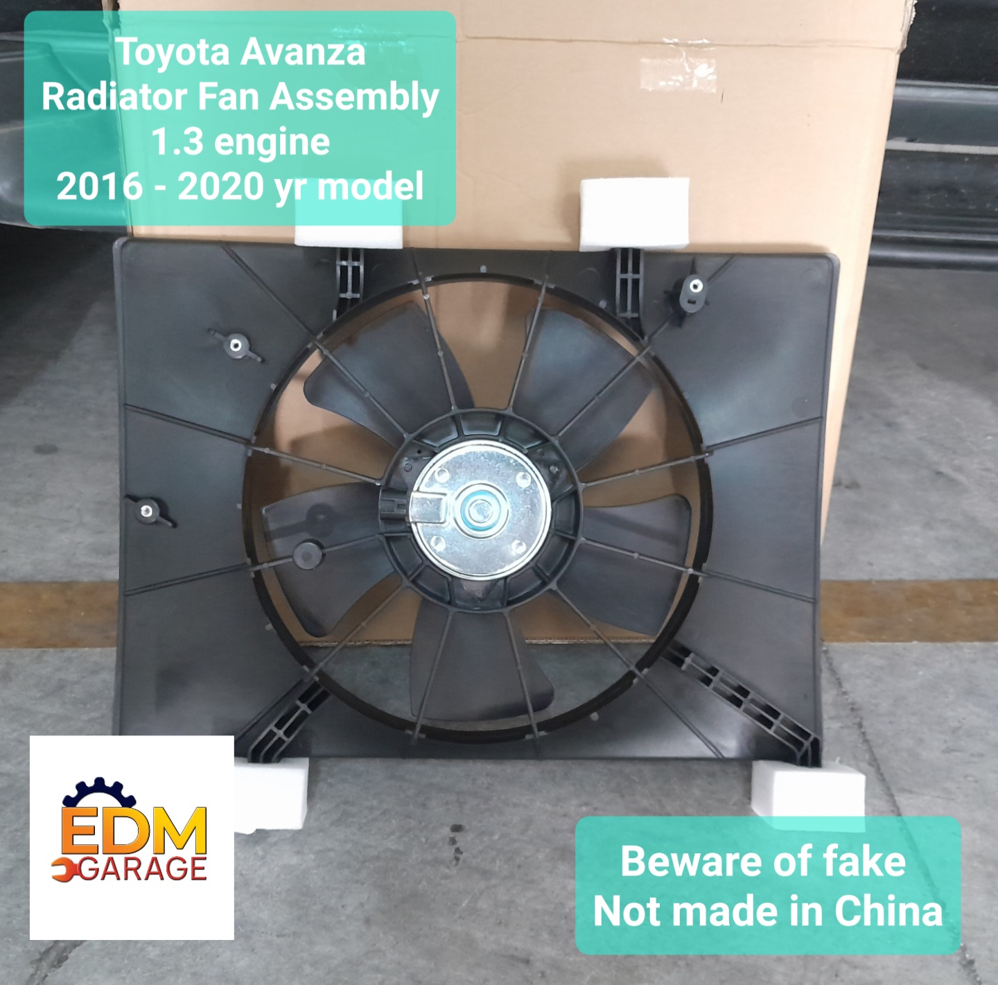 Toyota Avanza Radiator Fan Assembly 2016 2020 yr model 1.3 engine