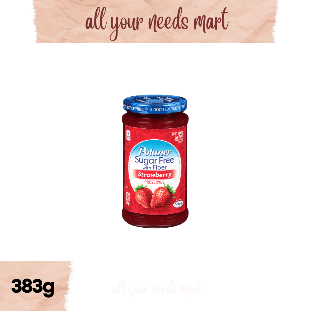 Polaner ♡ Sugar Free with Fiber ♡ Strawberry 383g Lazada PH