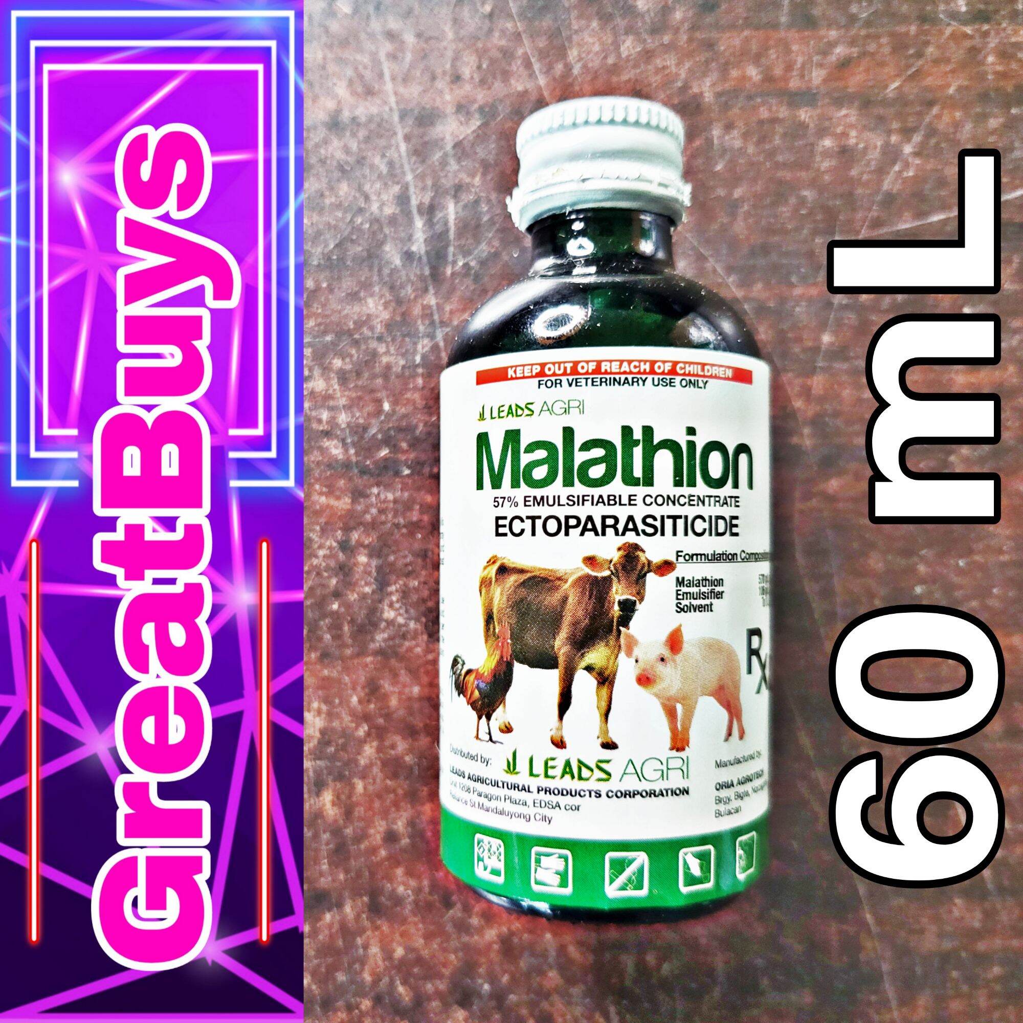 MALATHION 57 EC ECTOPARASITICIDE (60mL) by LEADS AGRI Lazada PH
