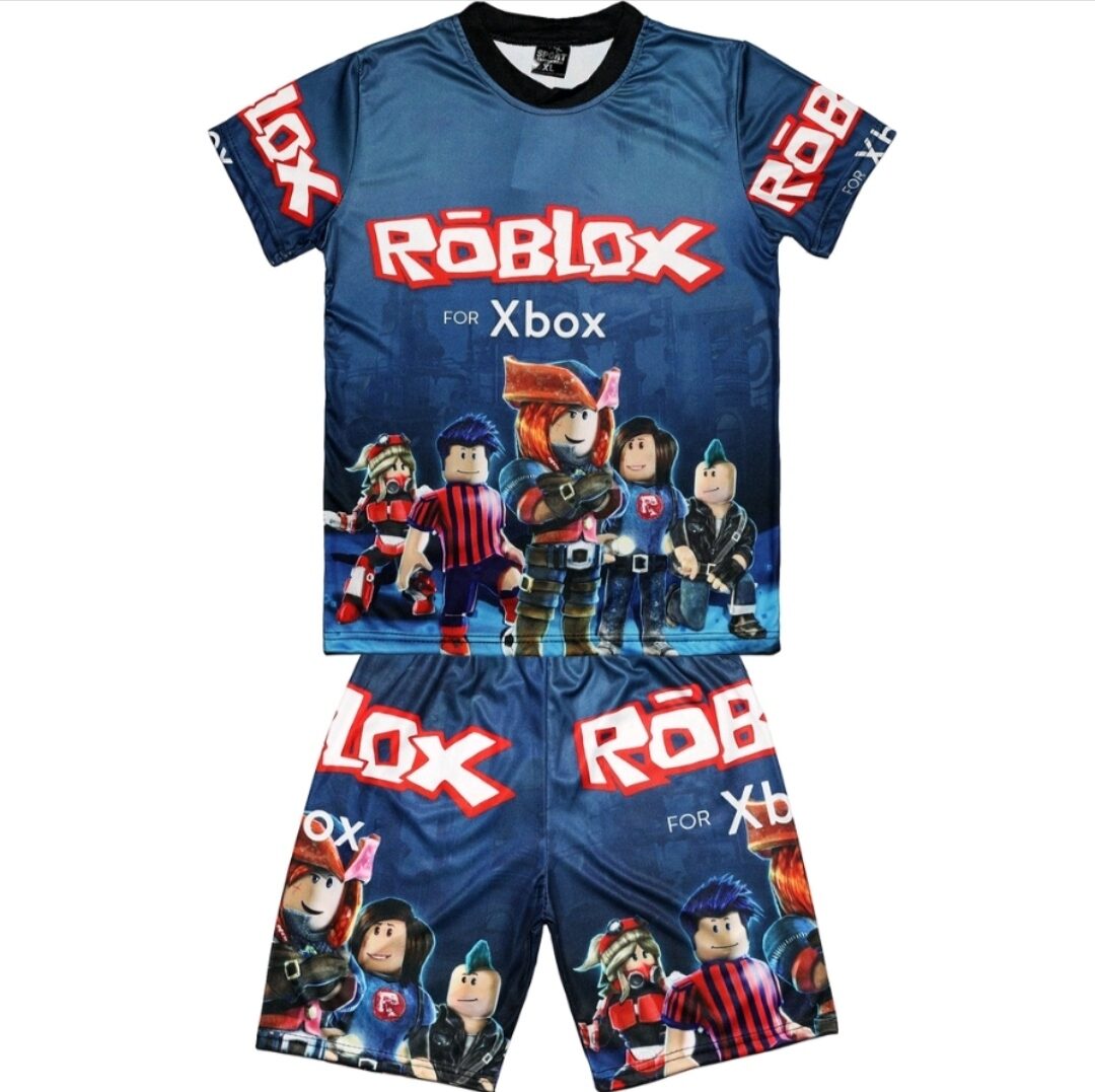 ROBLOX kids Jersey Terno for kids Printed Full Sublimation Game Shirts 3-12  years old