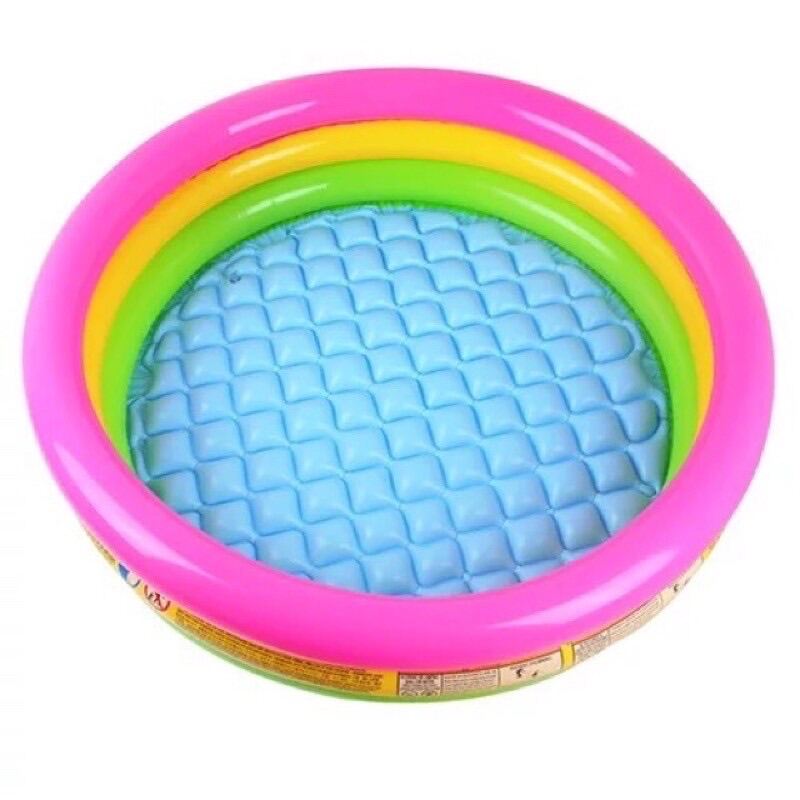 Intex 3-Ring Inflatable Pool - 34"x10" Outdoor Fun