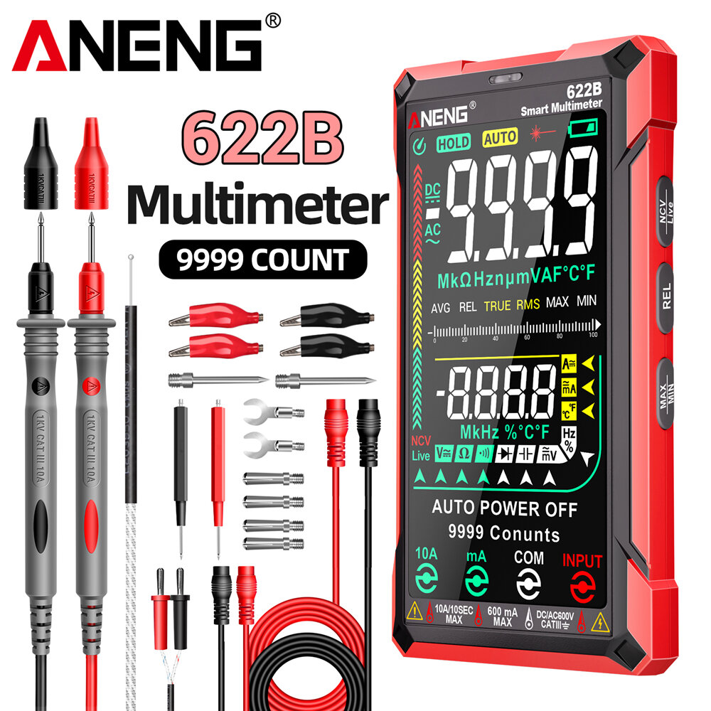 How Testing Using Multimeter Infra ANENG 622B Multimeter 9999 Counts Infrared Laser Tester 10A Long ...